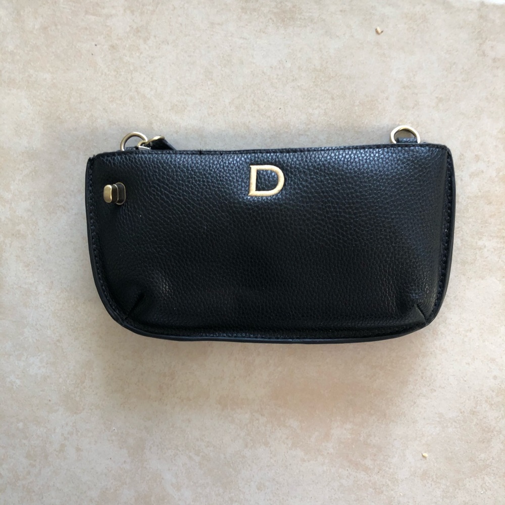 Black Crossbody Bag with Wallet inside